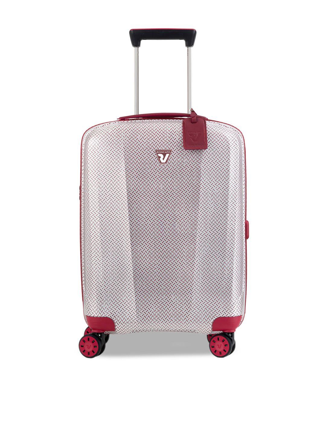 roncato textured hard-sided water resistant cabin trolley suitcase