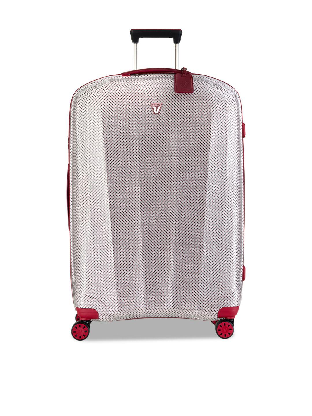 roncato textured hard-sided water resistant large trolley suitcase