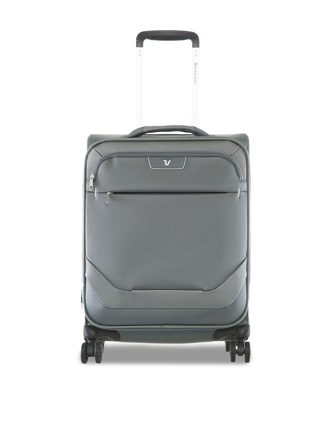 roncato textured soft-sided cabin trolley suitcase