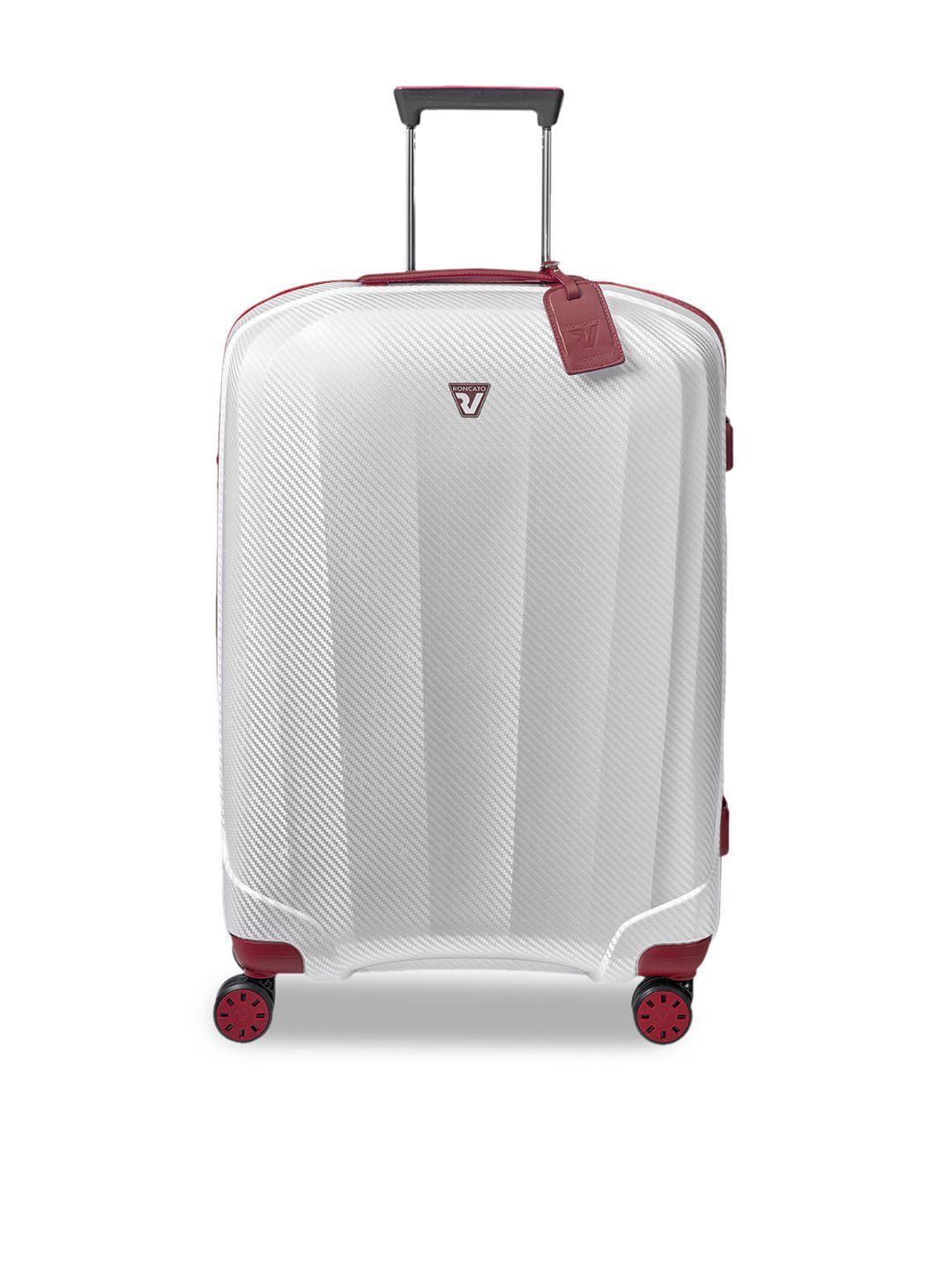 roncato we are glam range rosso & bianco color hard large luggage