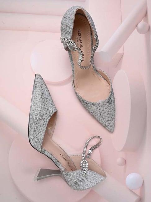 ronnie grey women's grey ankle strap sandals