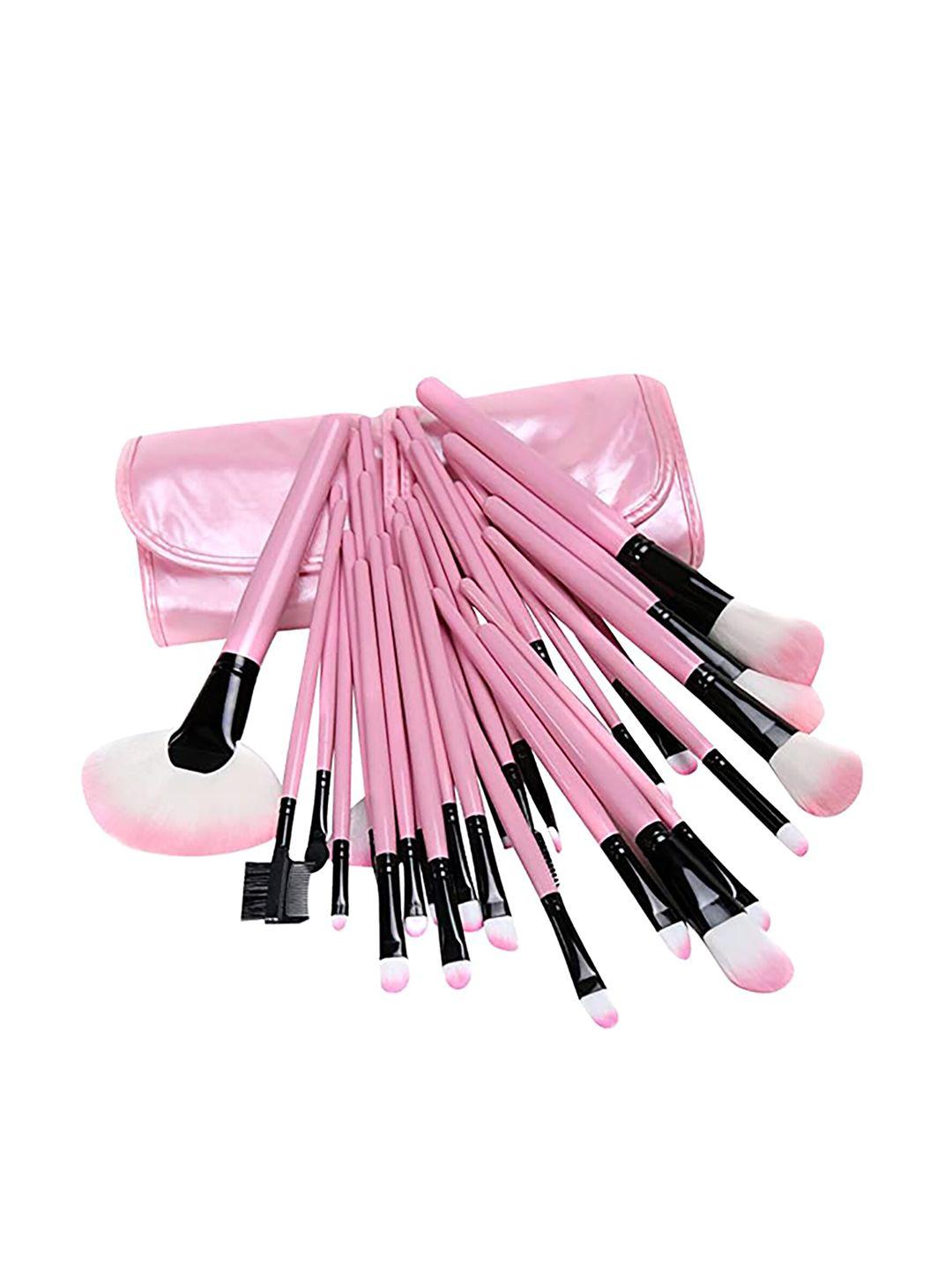 ronzille set of 24 pink soft makeup brushes