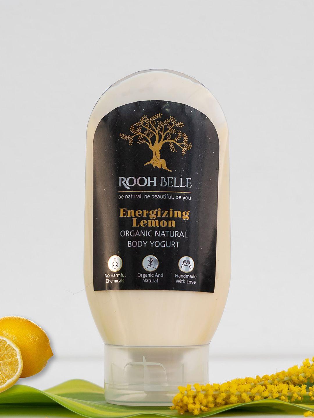 roohbelle energizing lemon organic natural body yoghurt 100gm