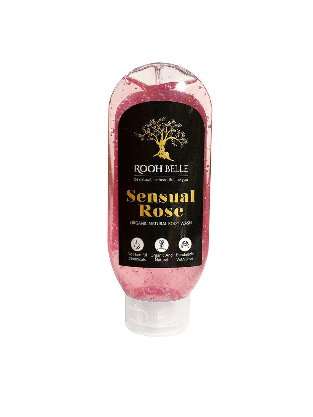 roohbelle organic & natural sensual rose body wash - 200 ml