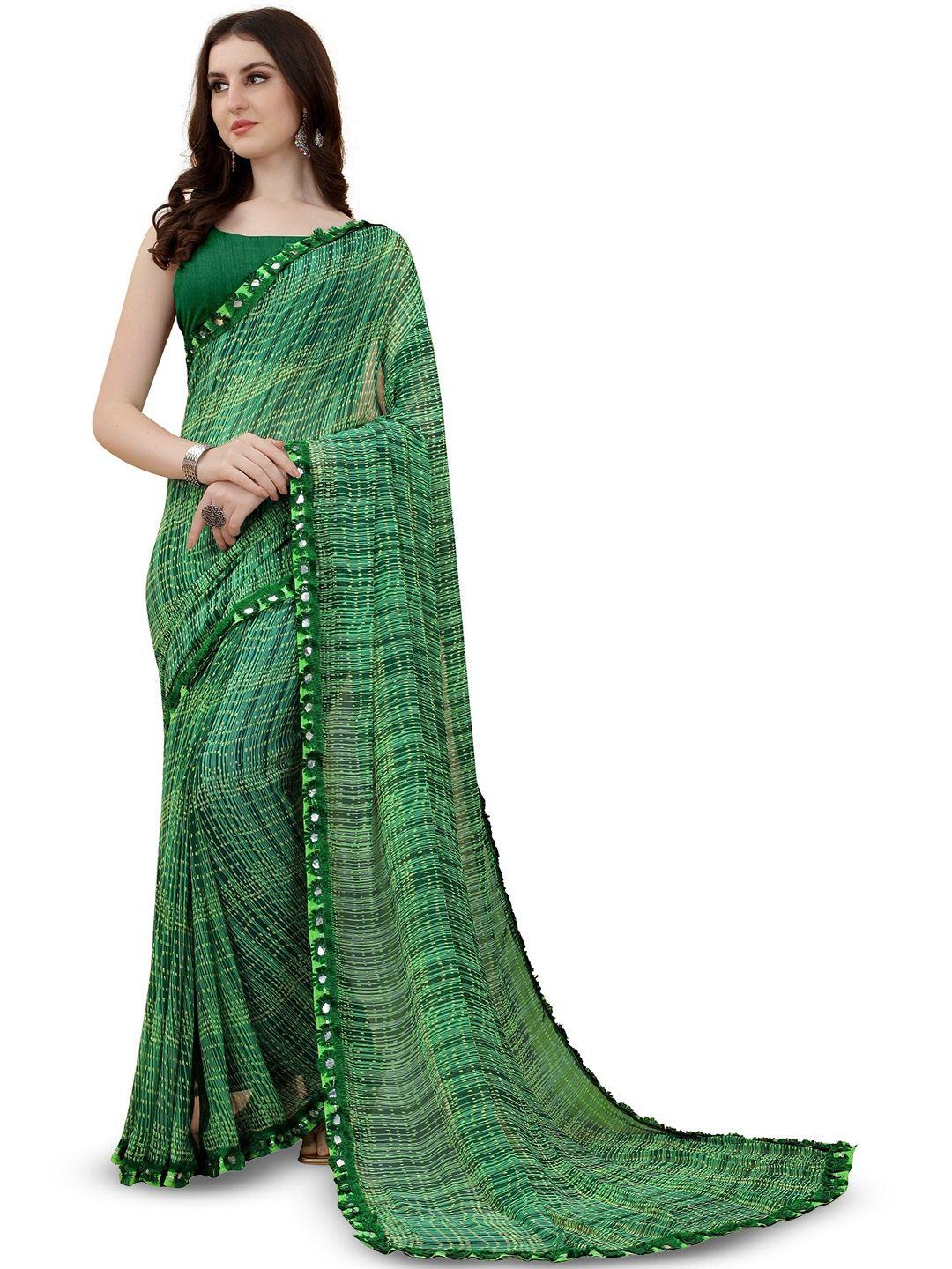 roop sundari sarees abstract printed mirror work pure georgette saree