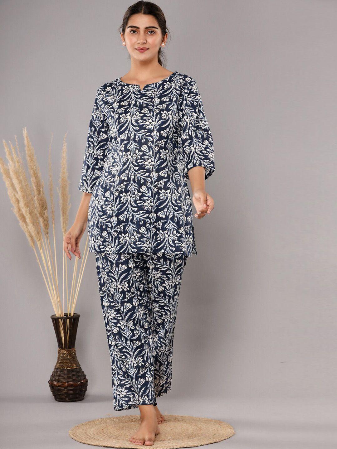 roopwati fashion women printed pure cotton night suit