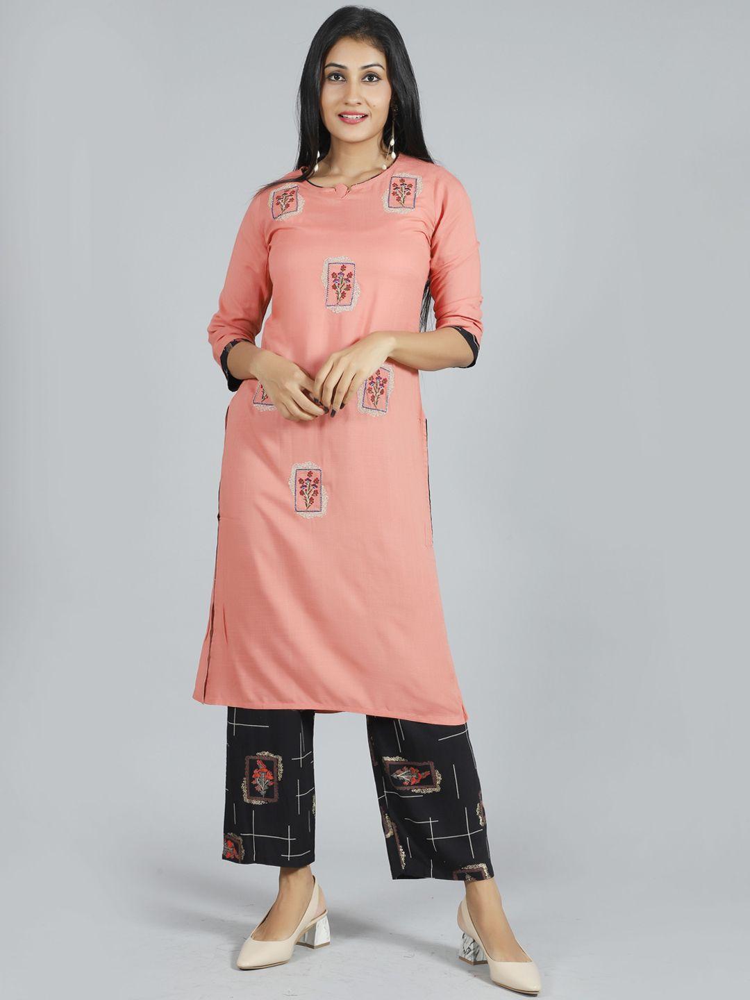 roopwati fashion women floral printed kurta with palazzo set