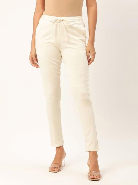rooted white cotton trousers