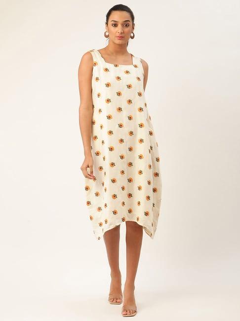 rooted white embroidered dress