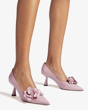rosalia 65 nappa leather pumps with flowers