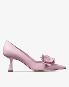 rosalia 65 nappa leather pumps with flowers