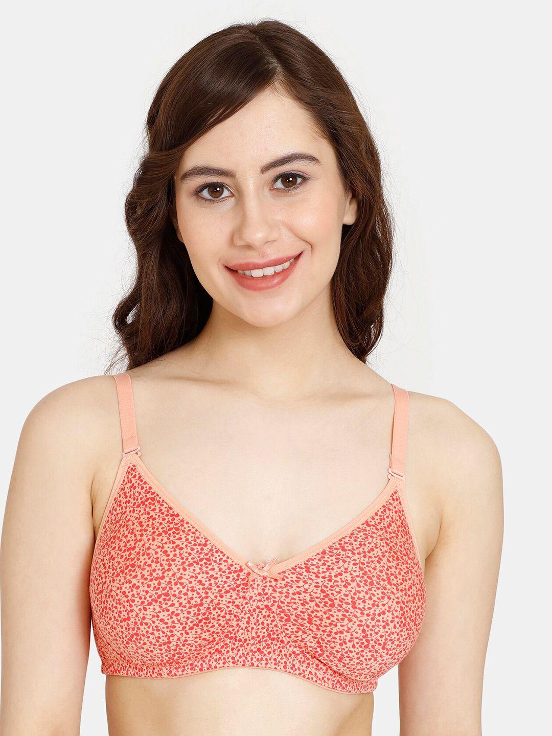 rosaline by zivame abstract half coverage non padded t-shirt bra with all day comfort