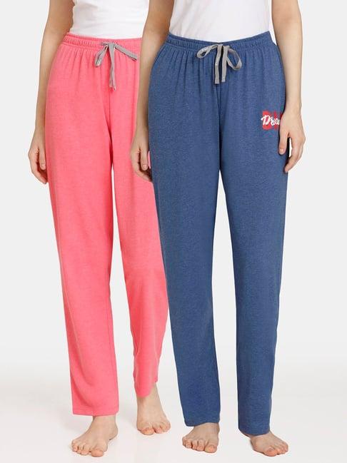 rosaline by zivame blue & pink pyjamas - pack of 2