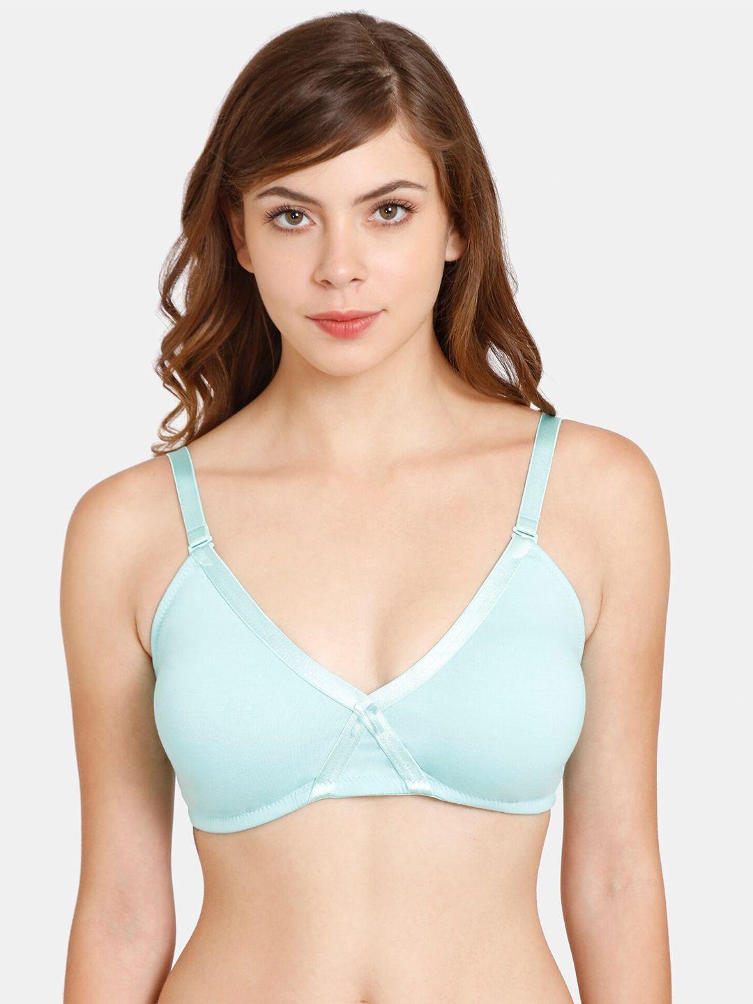 rosaline by zivame blue lightly padded non-wired t-shirt bra  ro1126fash0blue