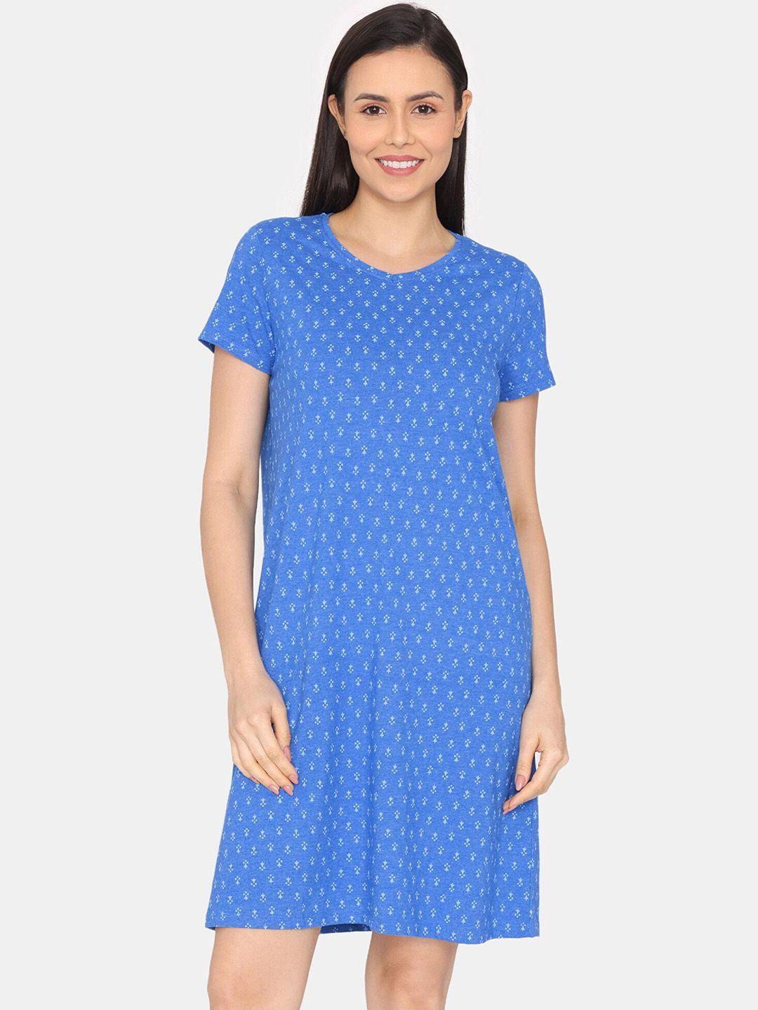 rosaline by zivame conversational printed cotton t-shirt night dress