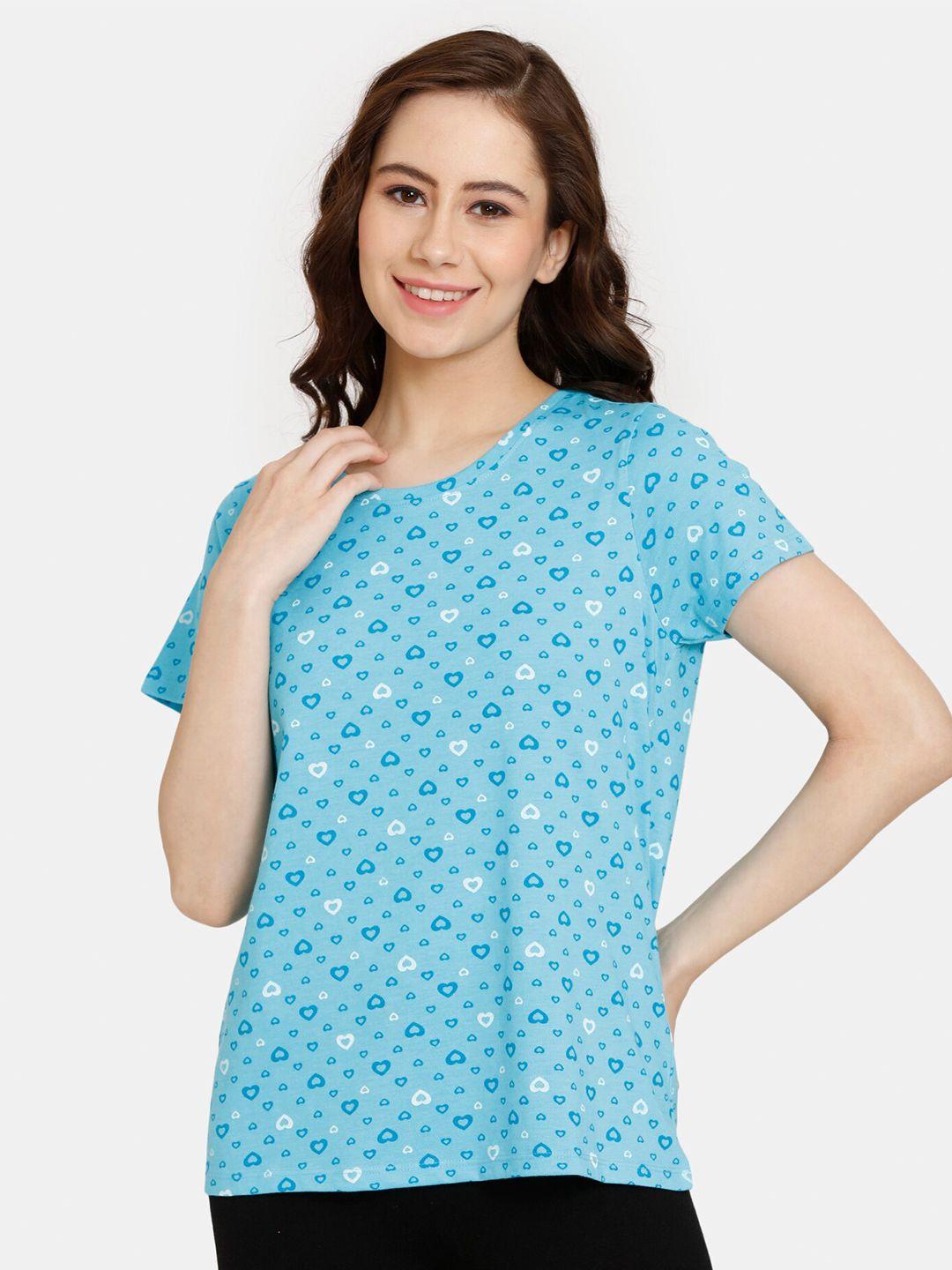 rosaline by zivame conversational printed short sleeves top