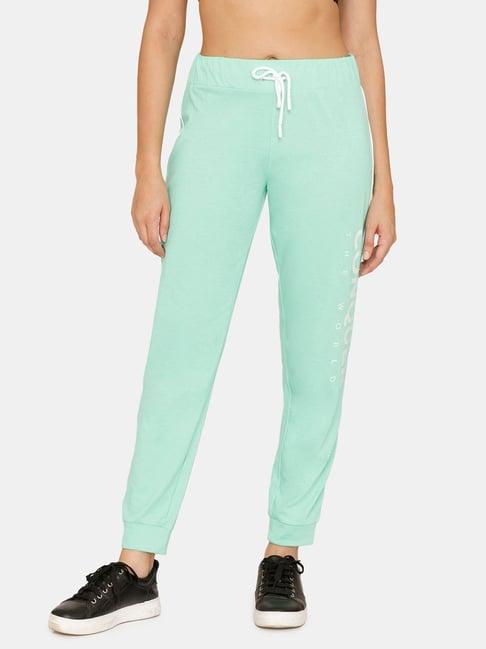 rosaline by zivame green printed joggers