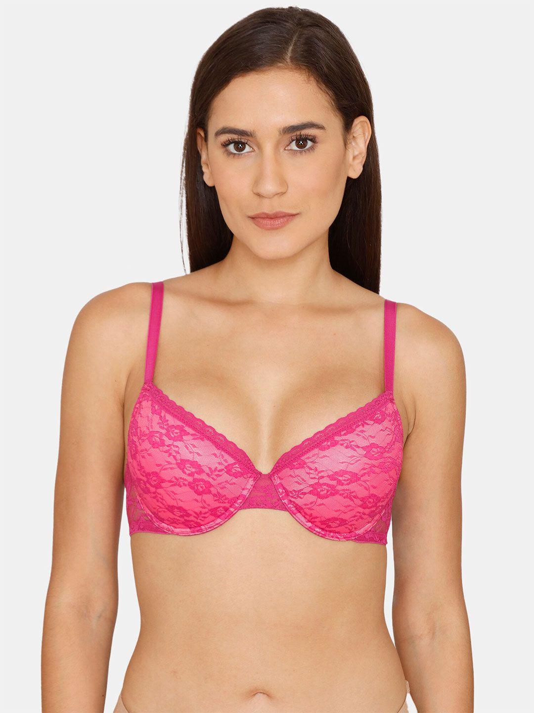 rosaline by zivame lightly padded half coverage t-shirt bra with all day comfort