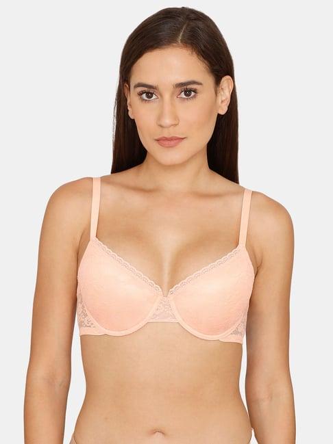 rosaline by zivame orange under wired padded t shirt bra