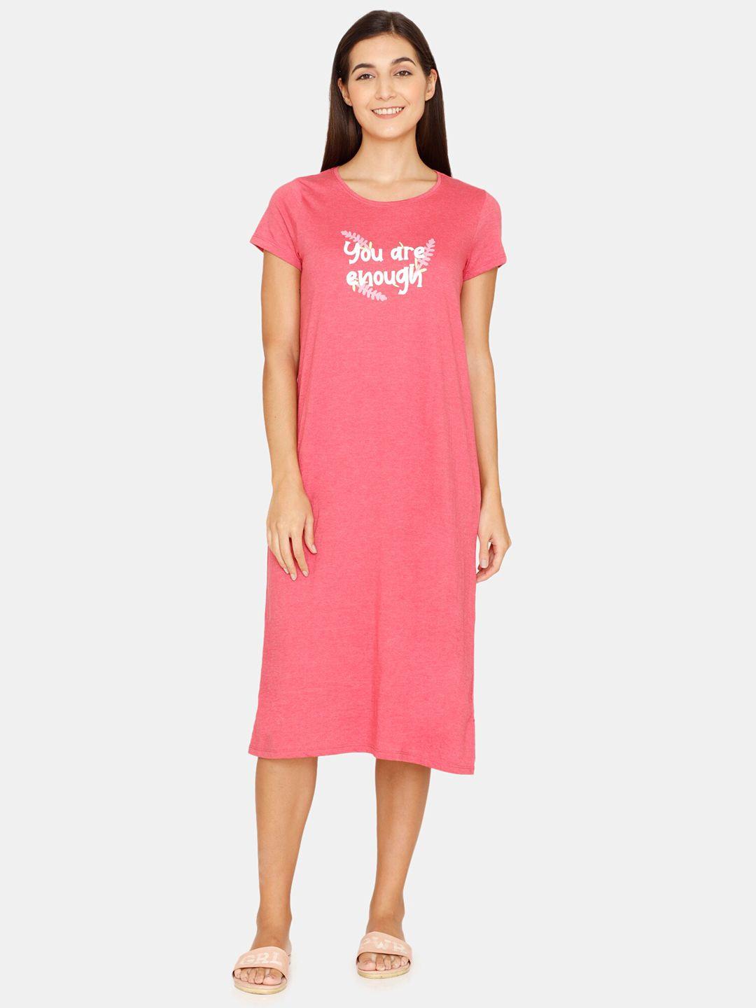 rosaline by zivame pink nightdress