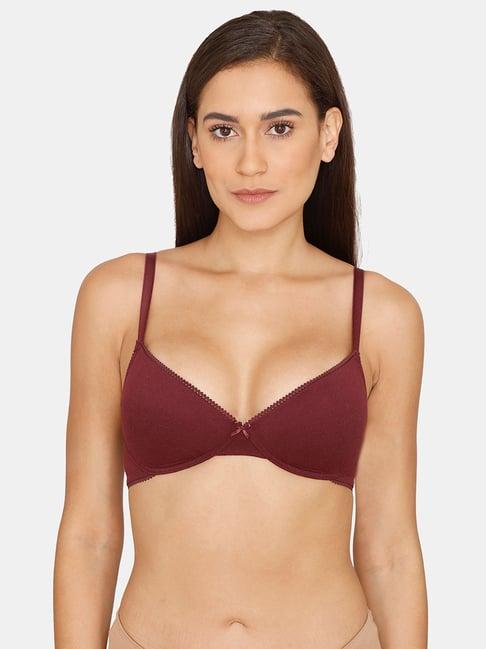 rosaline by zivame purple non wired padded t shirt bra