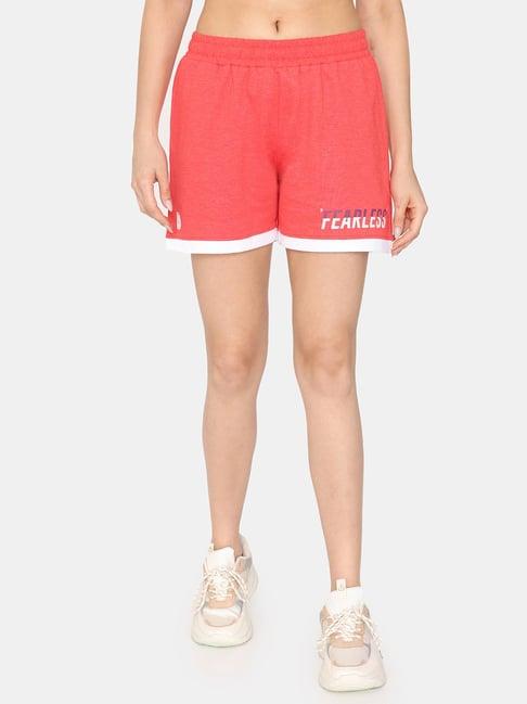 rosaline by zivame red sports shorts