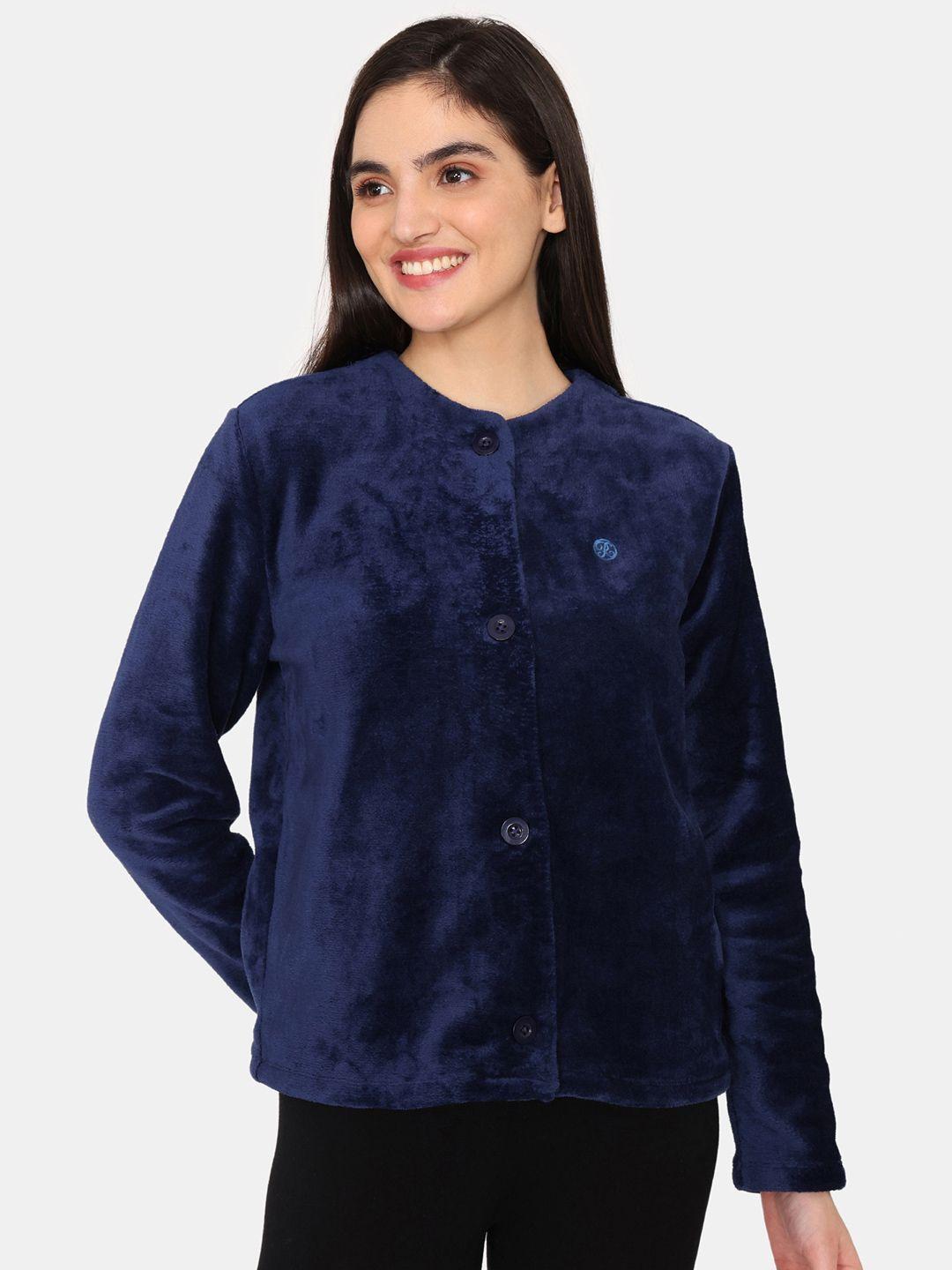 rosaline by zivame round neck lounge shirt style top
