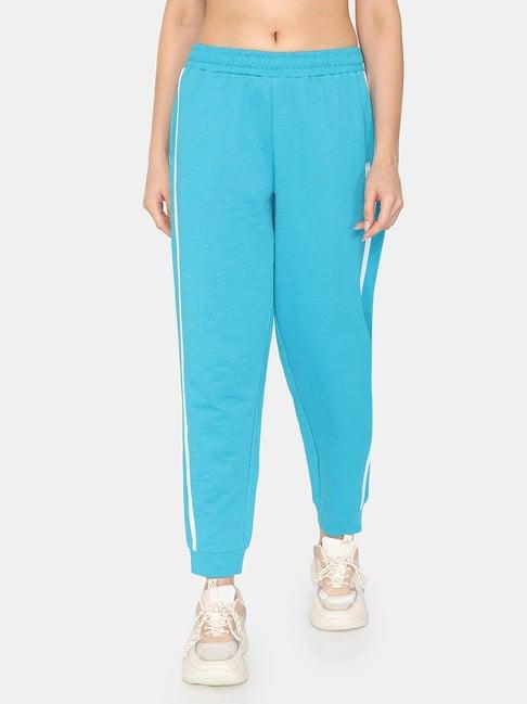 rosaline by zivame sky blue joggers