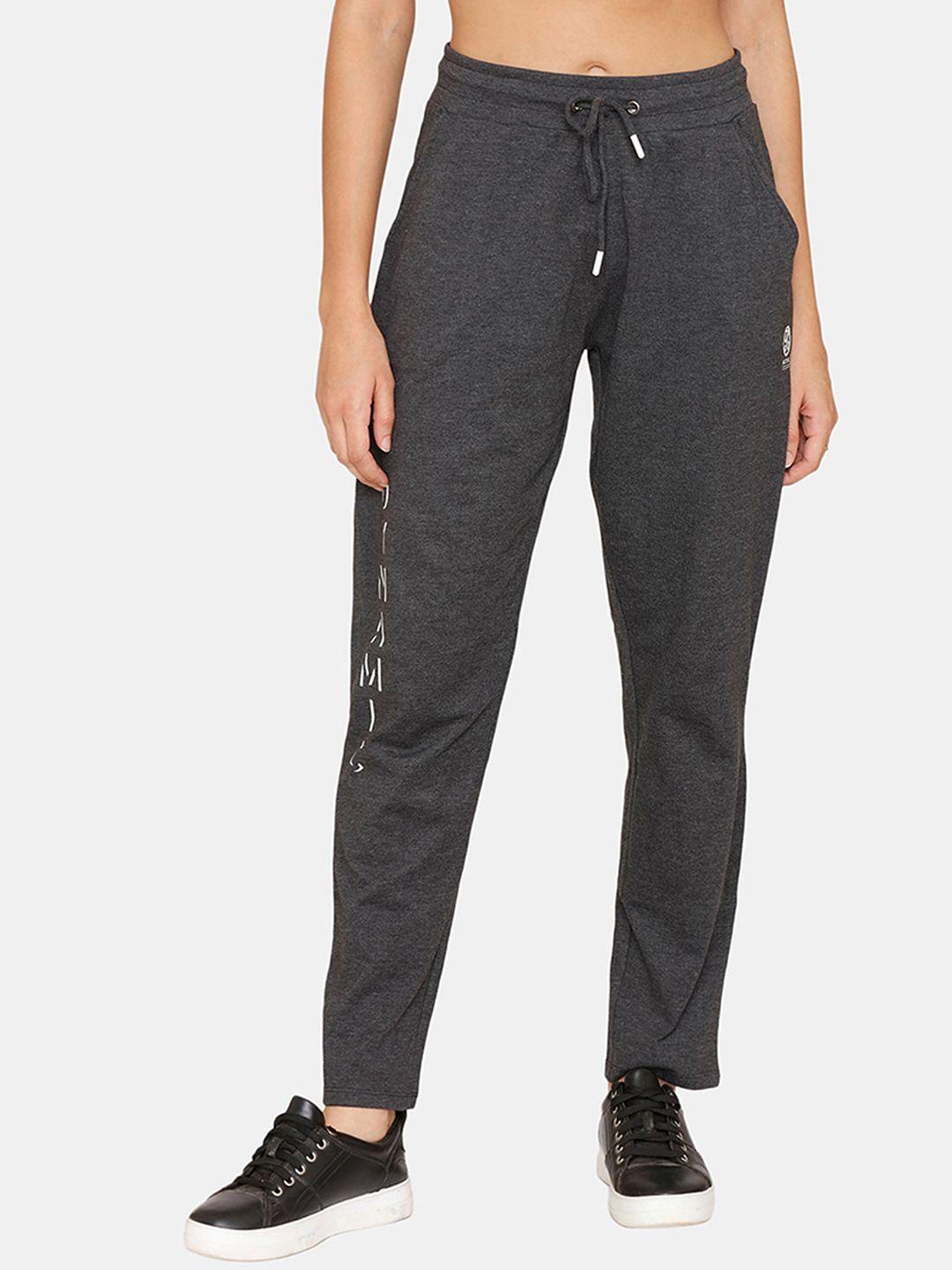 rosaline by zivame women grey solid track pants