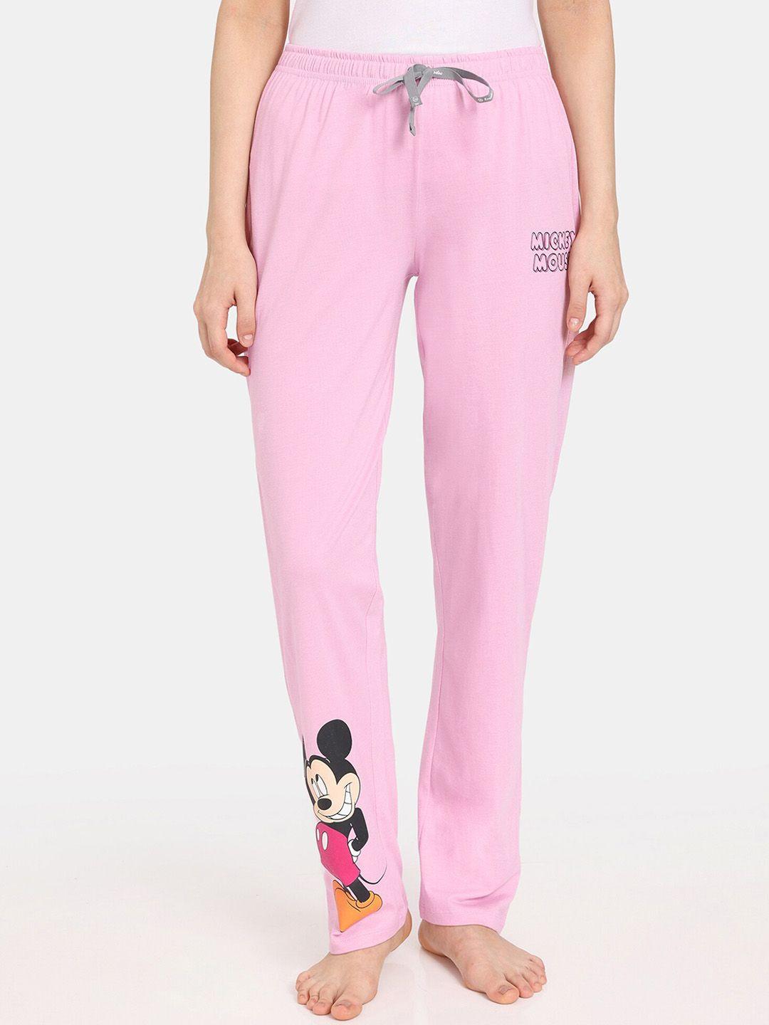 rosaline by zivame women mickey mouse printed lounge pants