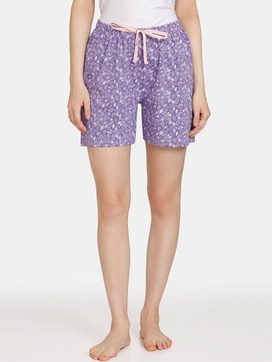 rosaline by zivame women mid-rise printed shorts