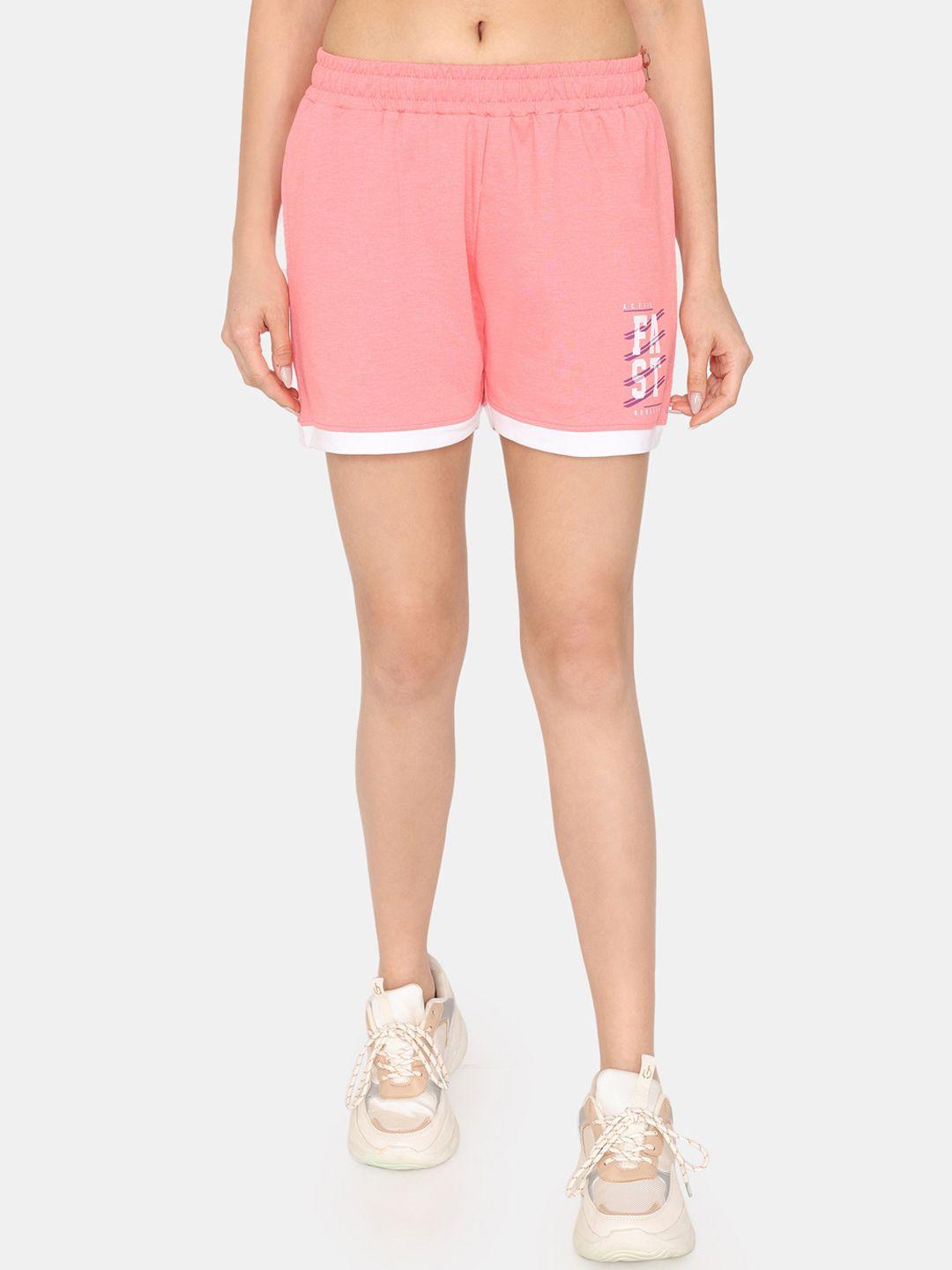 rosaline by zivame women mid-rise sports shorts
