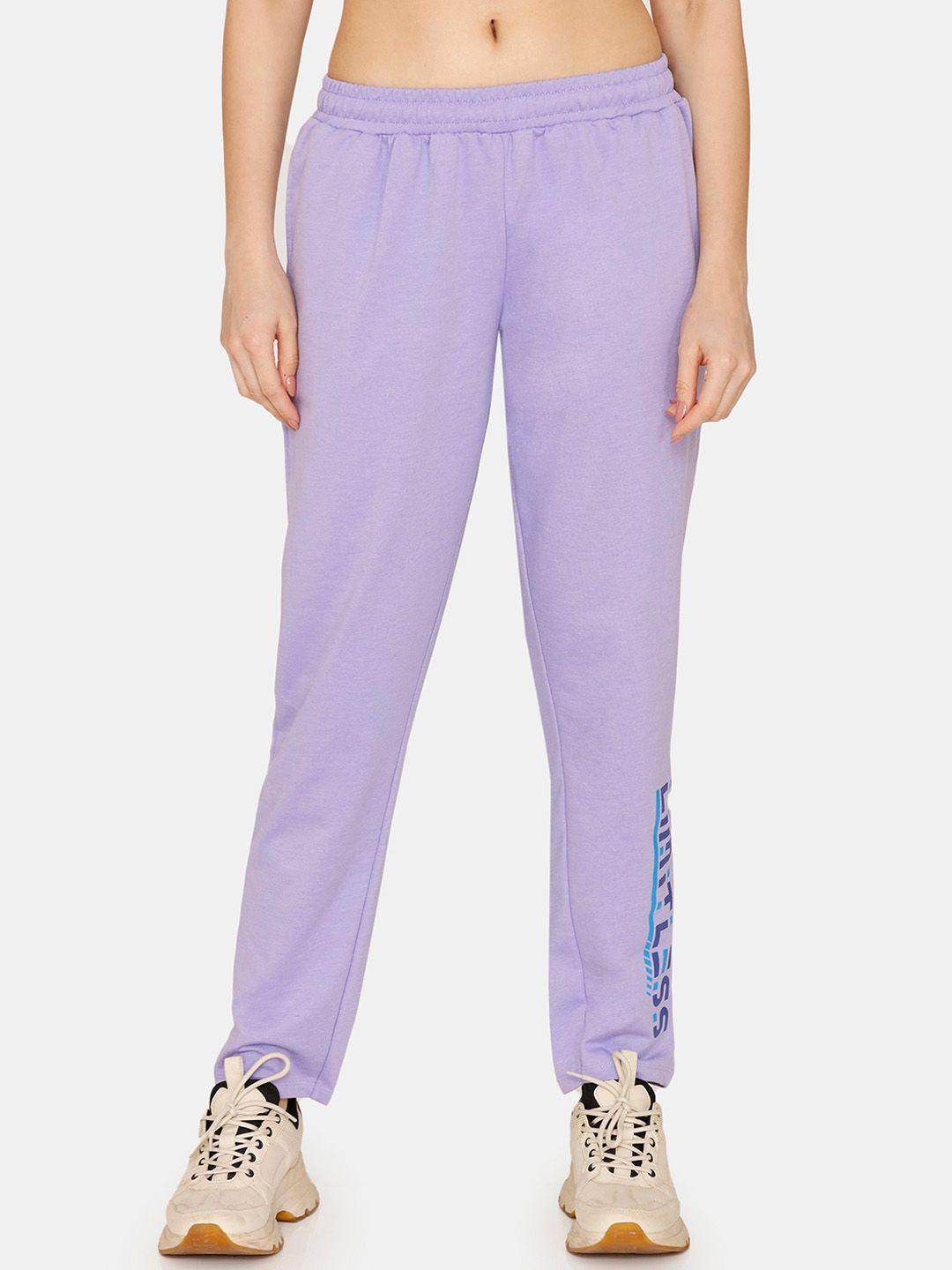 rosaline by zivame women printed cotton training or gym track pants