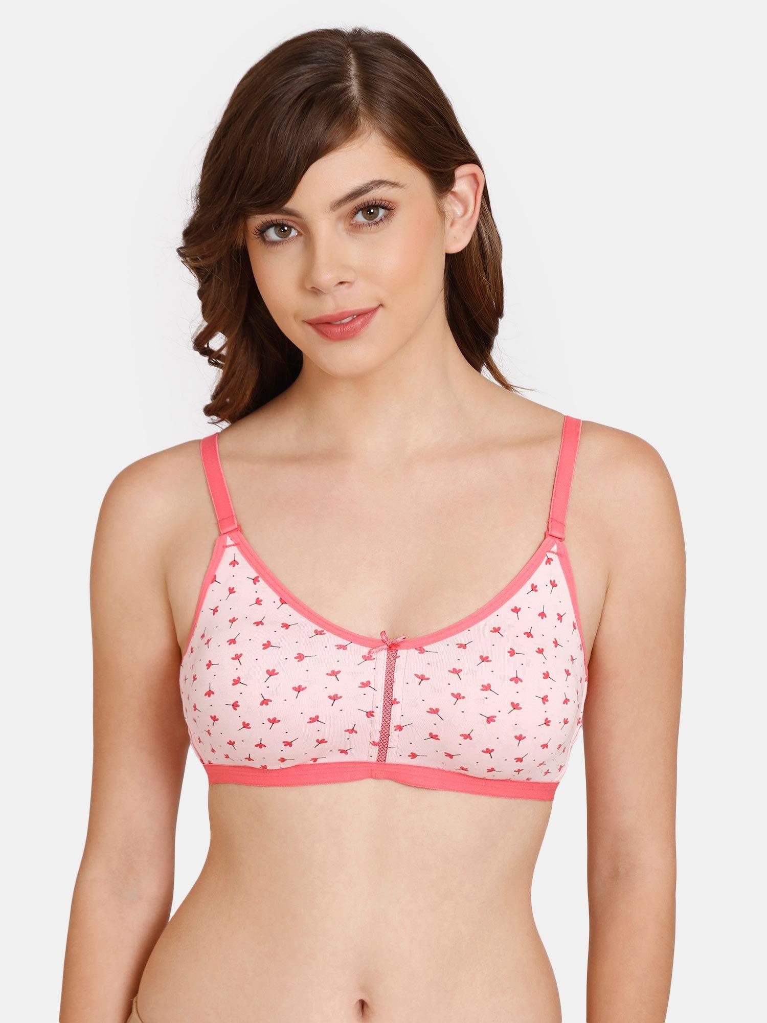 rosaline double layered non-wired 3-4th coverage t-shirt bra - orchid pink