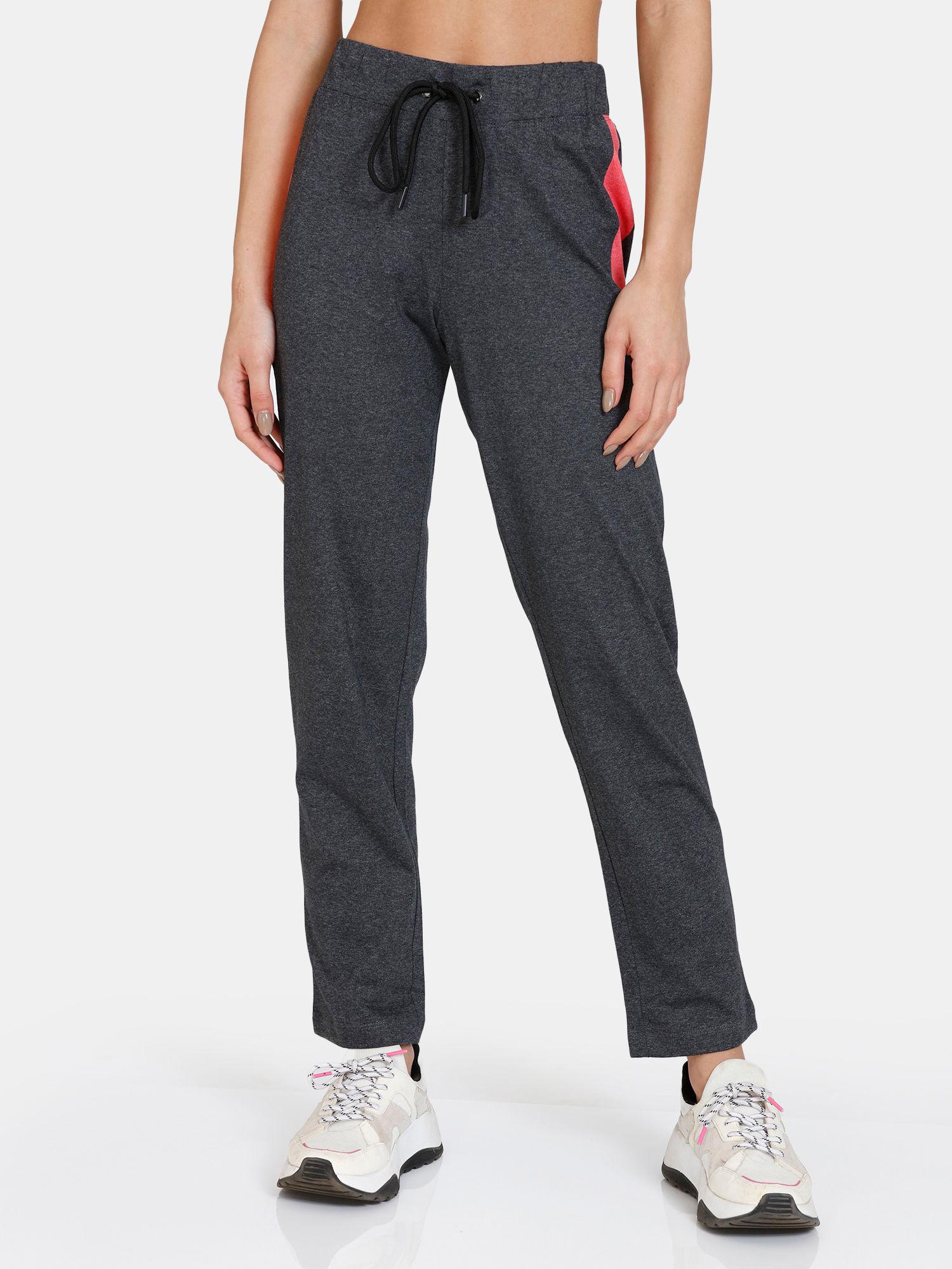 rosaline easy movement straight fit pant - anthracite