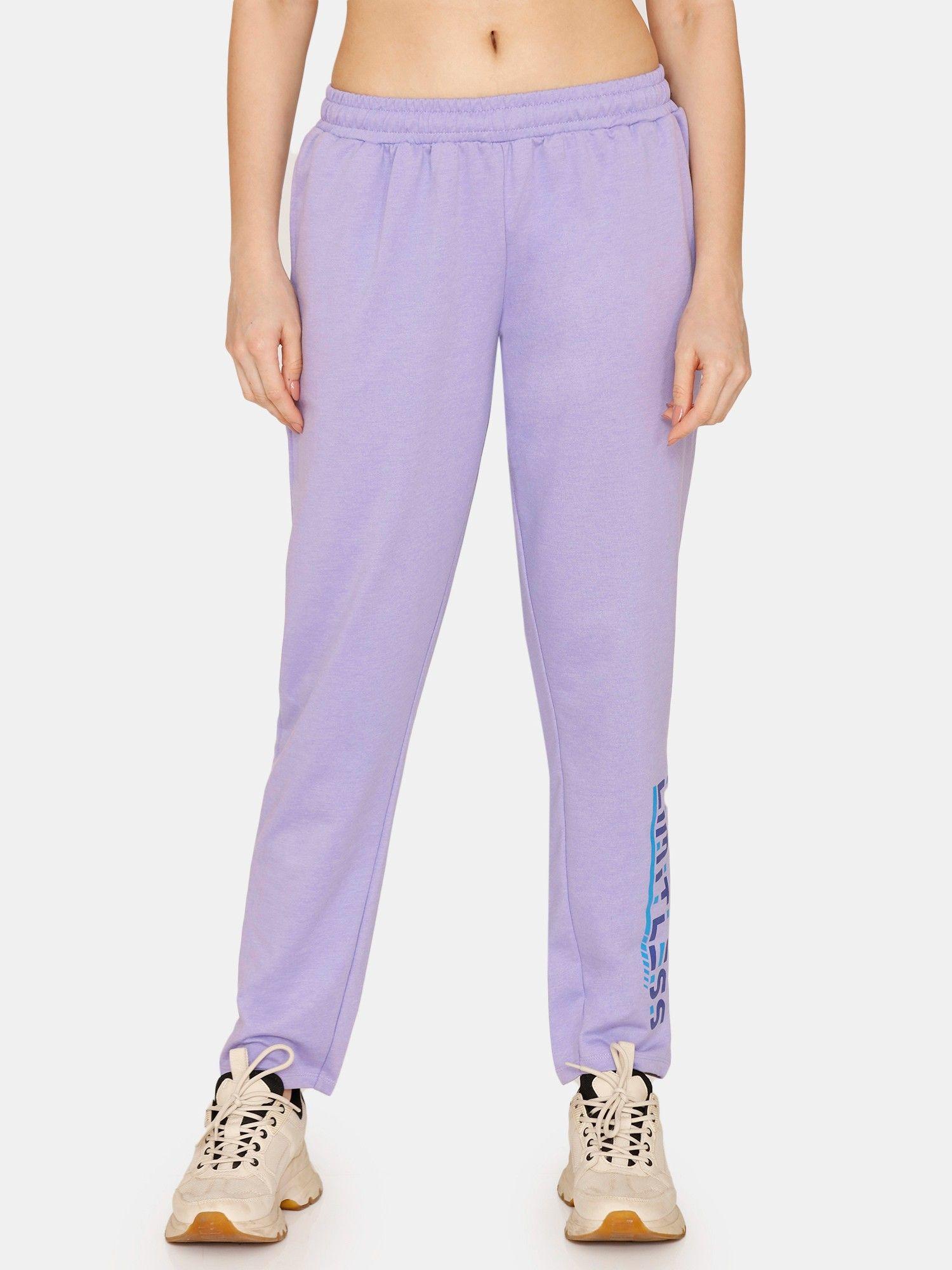 rosaline easy movement straight fit pants - violet tulip