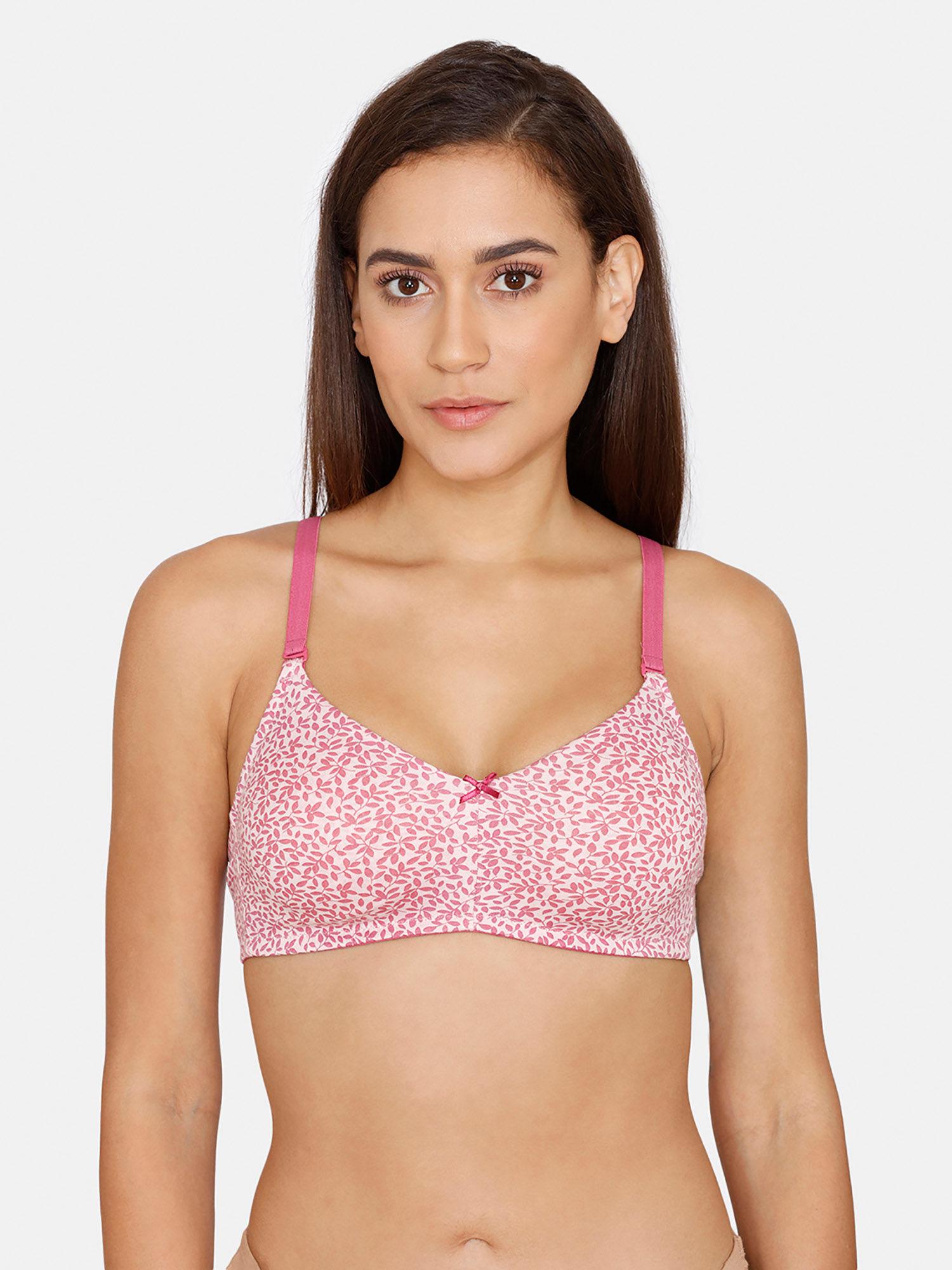 rosaline everyday double layered non wired 3-4th coverage t-shirt bra - orchid pink2