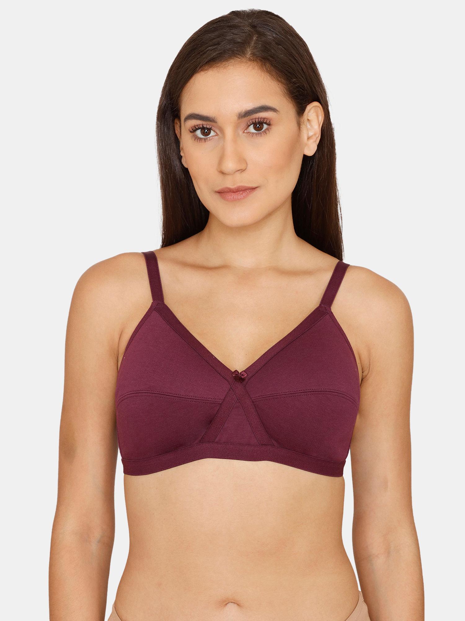 rosaline everyday double layered non-wired medium coverage super support bra - winter bloom