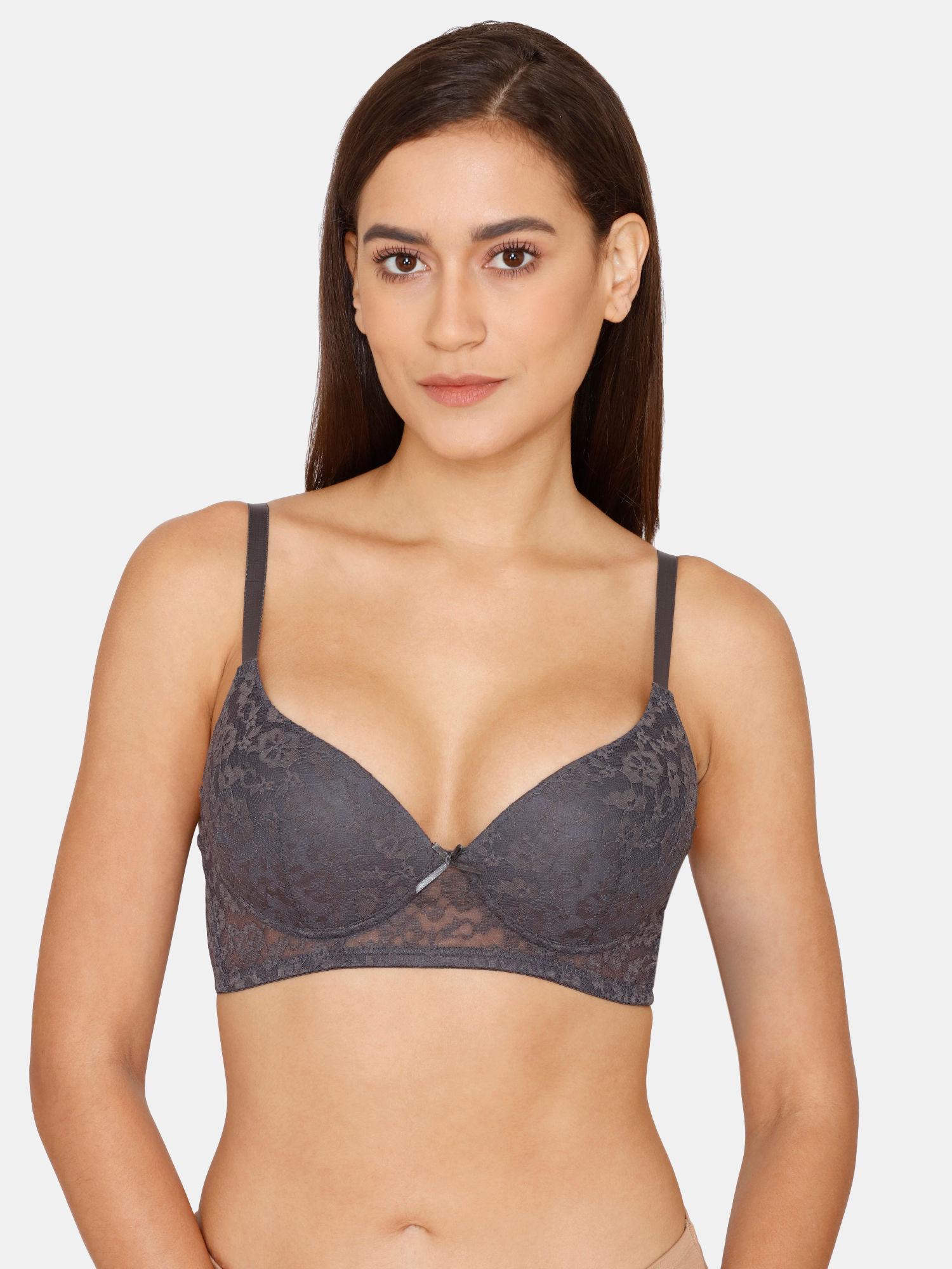 rosaline everyday padded non-wired medium coverage t-shirt bra - forged iron