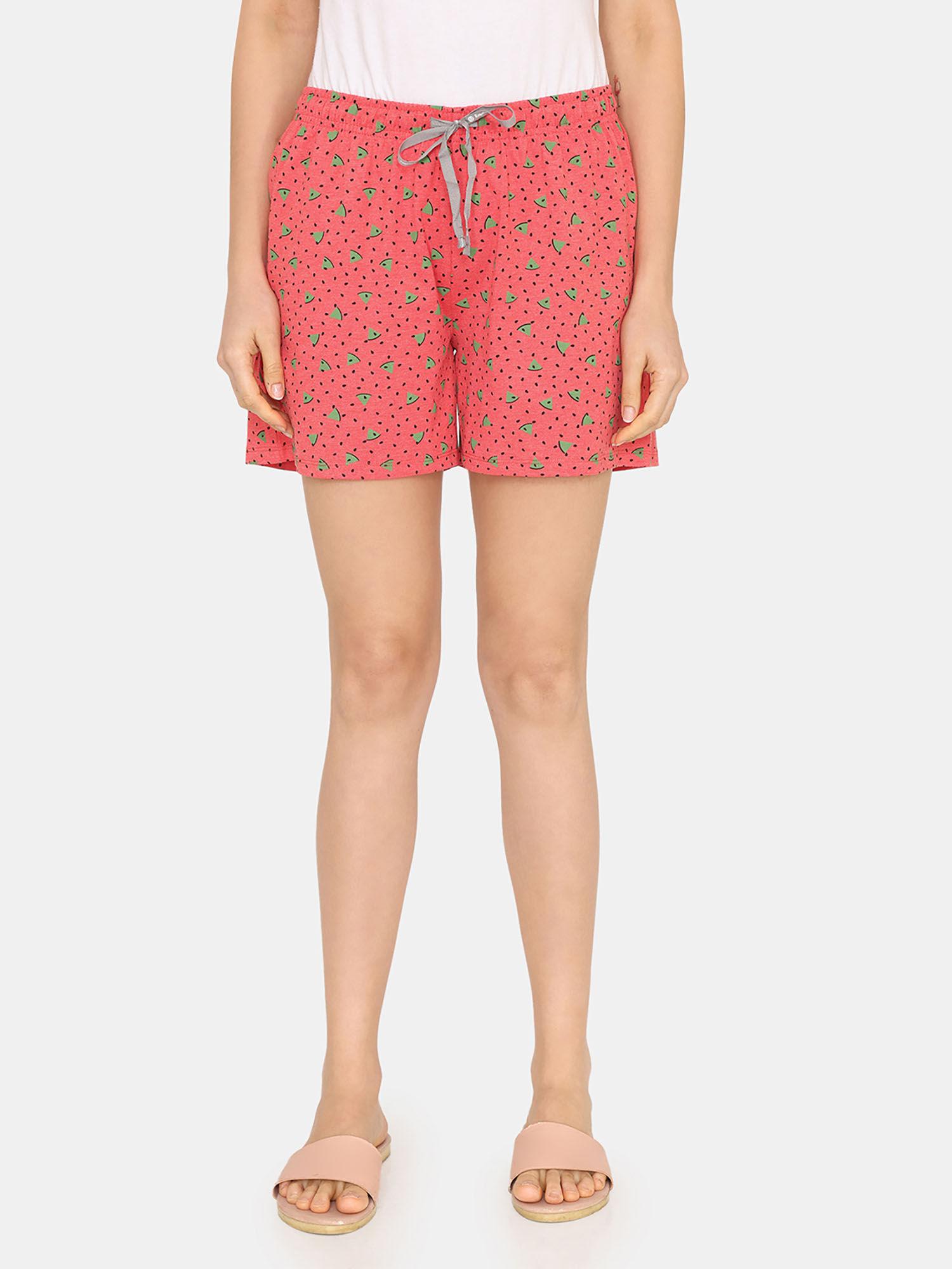 rosaline mystic town knit cotton shorts - bitter sweet