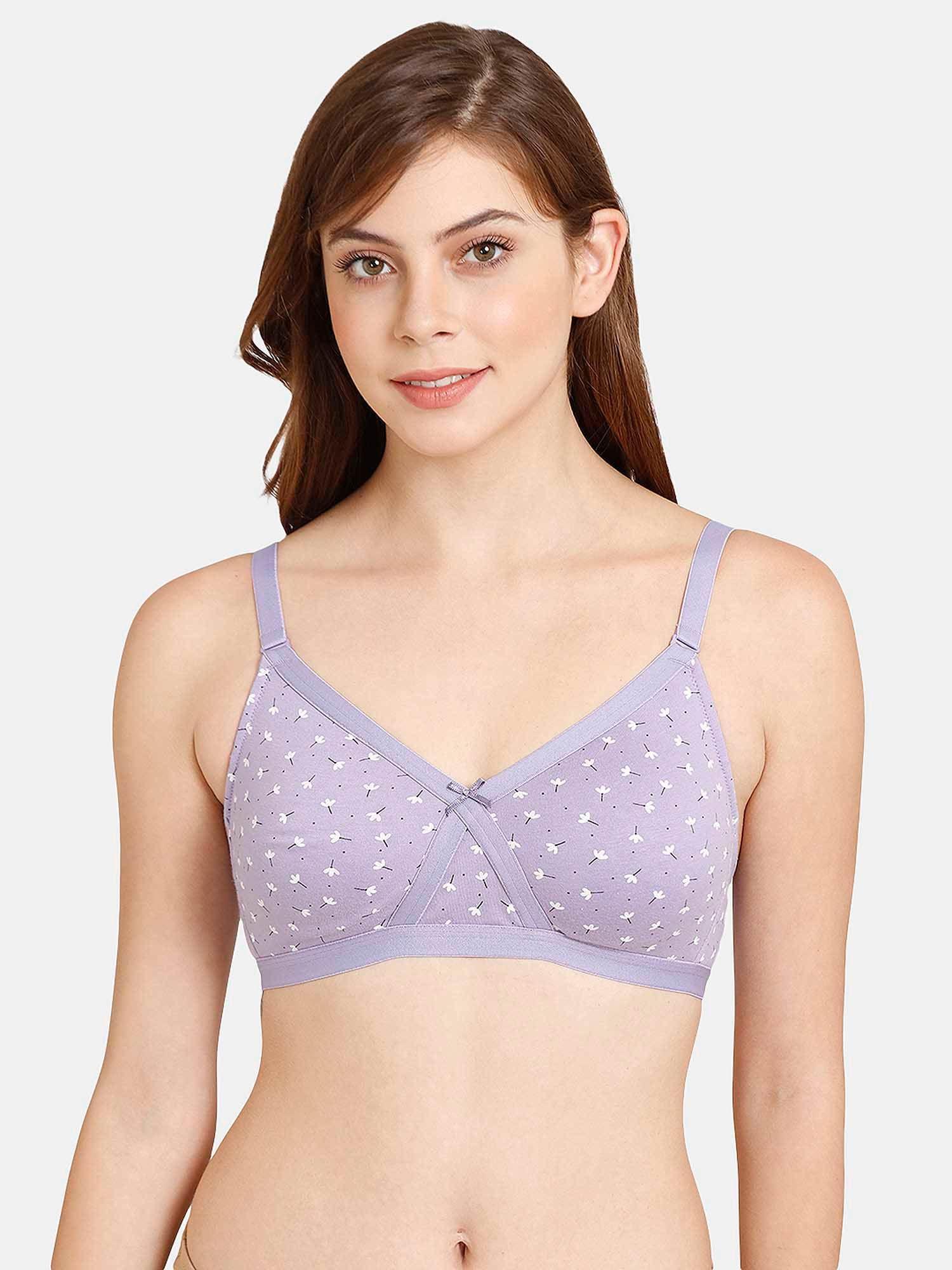 rosaline non-wired 3-4th coverage t-shirt bra - violet tulip purple