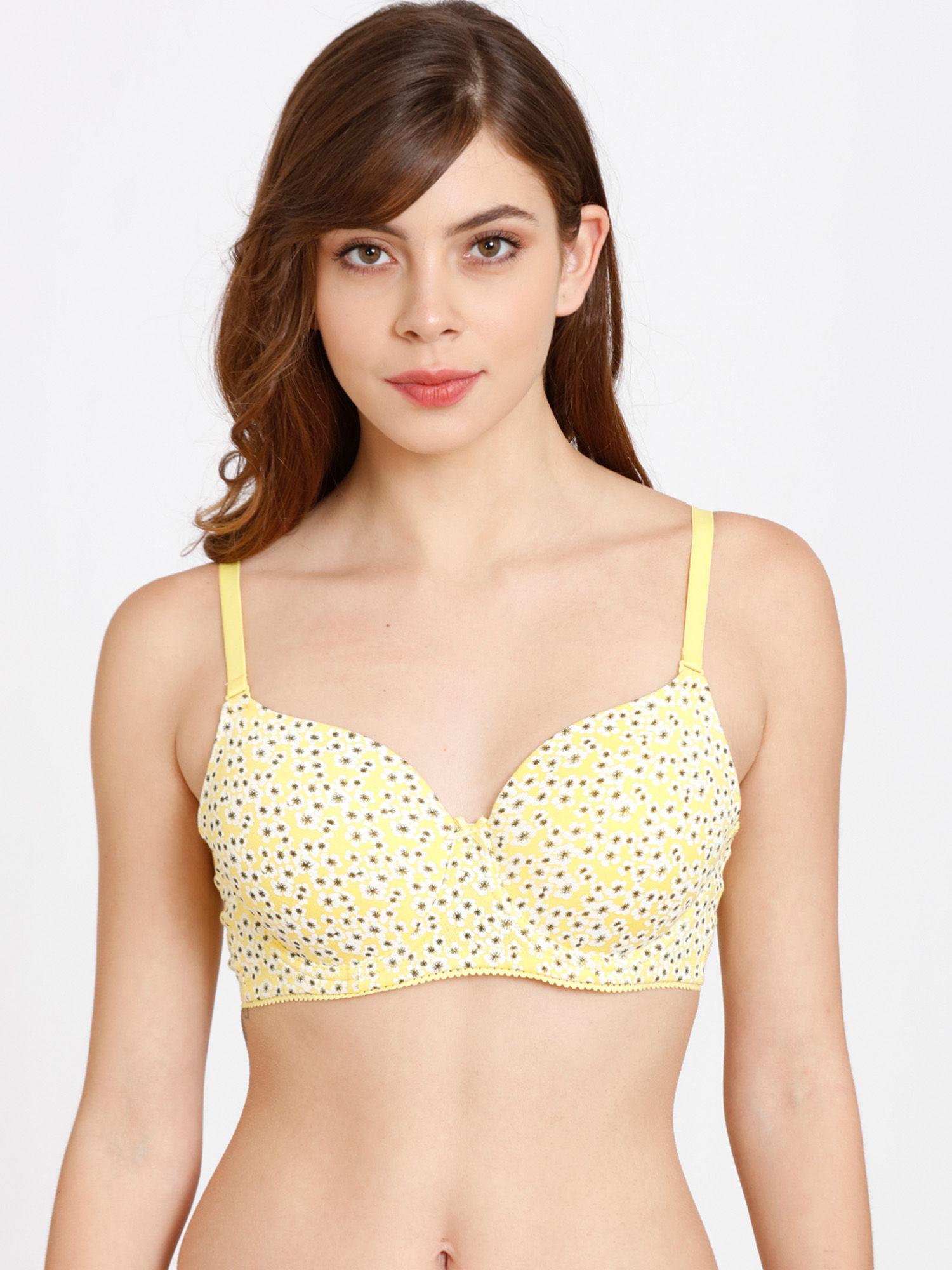 rosaline padded wired 3/4th coverage t-shirt bra - aspen gold