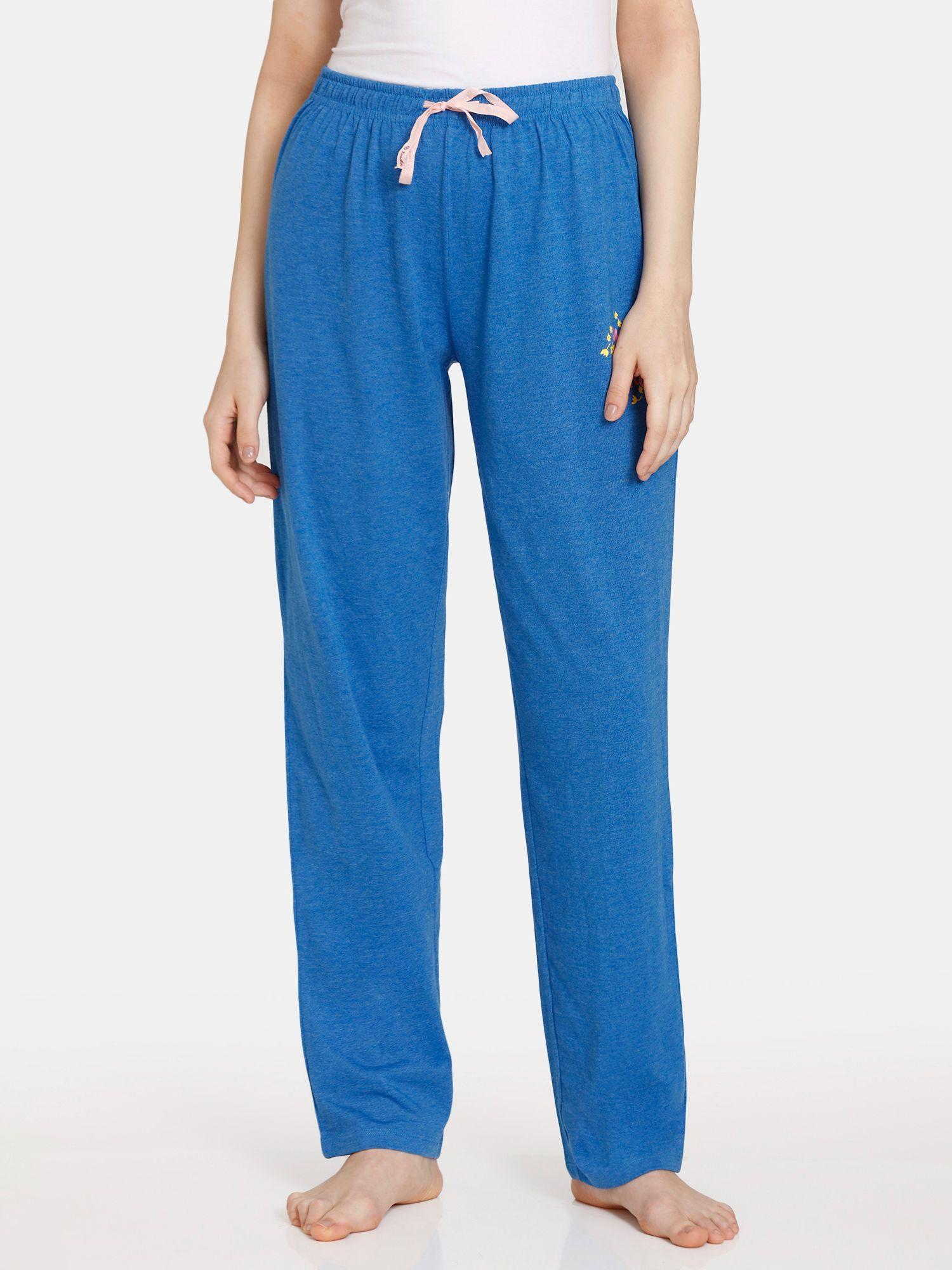 rosaline rural charm knit cotton pajama - high tide - blue