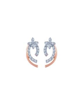 rose gold diamond stud earrings