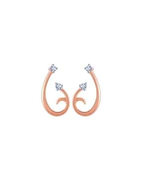 rose gold diamond stud earrings