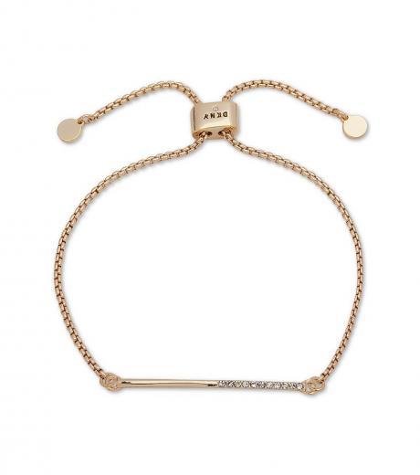 rose gold half-pave bar bracelet