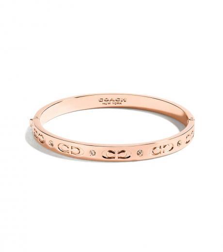rose gold kissing c hinged bangle bracelet