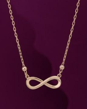 rose gold plated infinity necklace for women - fjn4025