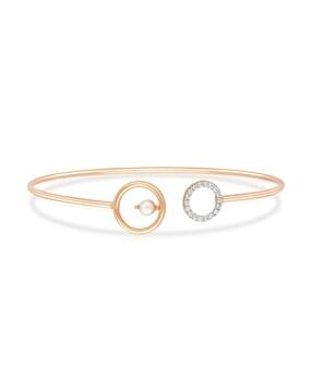 rose gold stone-studded bracelet