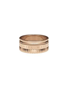 rose gold-plated elevation band ring